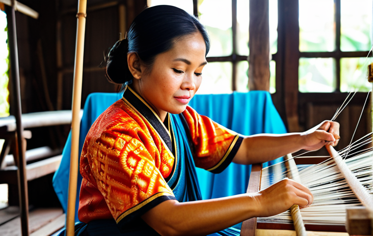 실험 설계의 결과 분석 도구 - Thai Silk Artisan**

A Thai artisan weaving intricate patterns on a traditional silk loom in a brigh...