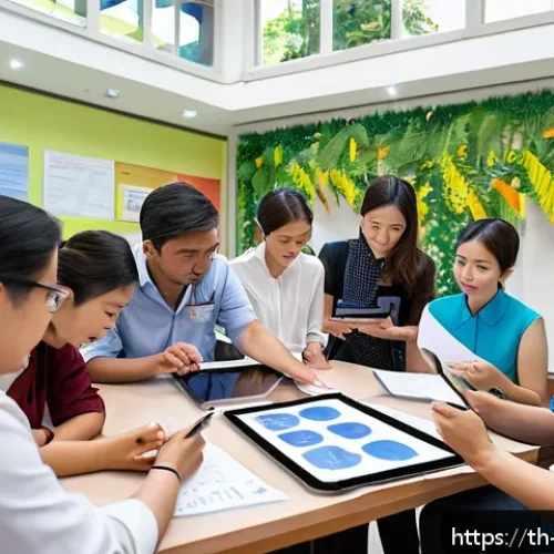 Home 31 개인 연구에서의 측정 도구 선택하기 - A professional research setting in Thailand, showing a diverse group of Thai researchers and partici...