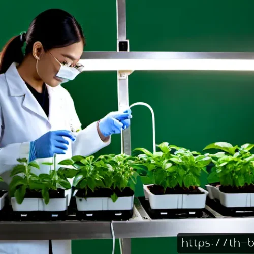 Home 29 가설 설정과 검증의 중요성 - Photorealistic Thai university science laboratory, a young Thai woman researcher in a neat lab coat ...