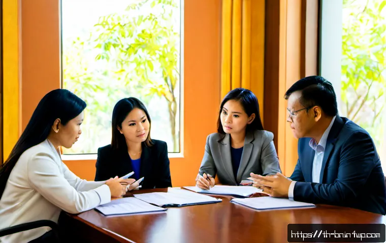 Home 29 실험 설계의 윤리적 고려사항 - Photorealistic Thai university research ethics meeting, diverse adult researchers seated around a cl...